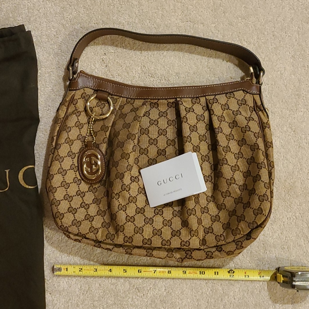 New Gucci Sukey Medium Fabric Hobo